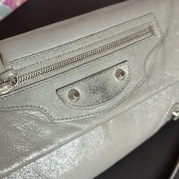 💯Authentic Balenciaga Silver Metalic Crossbody🍀 - Picture 9 of 17